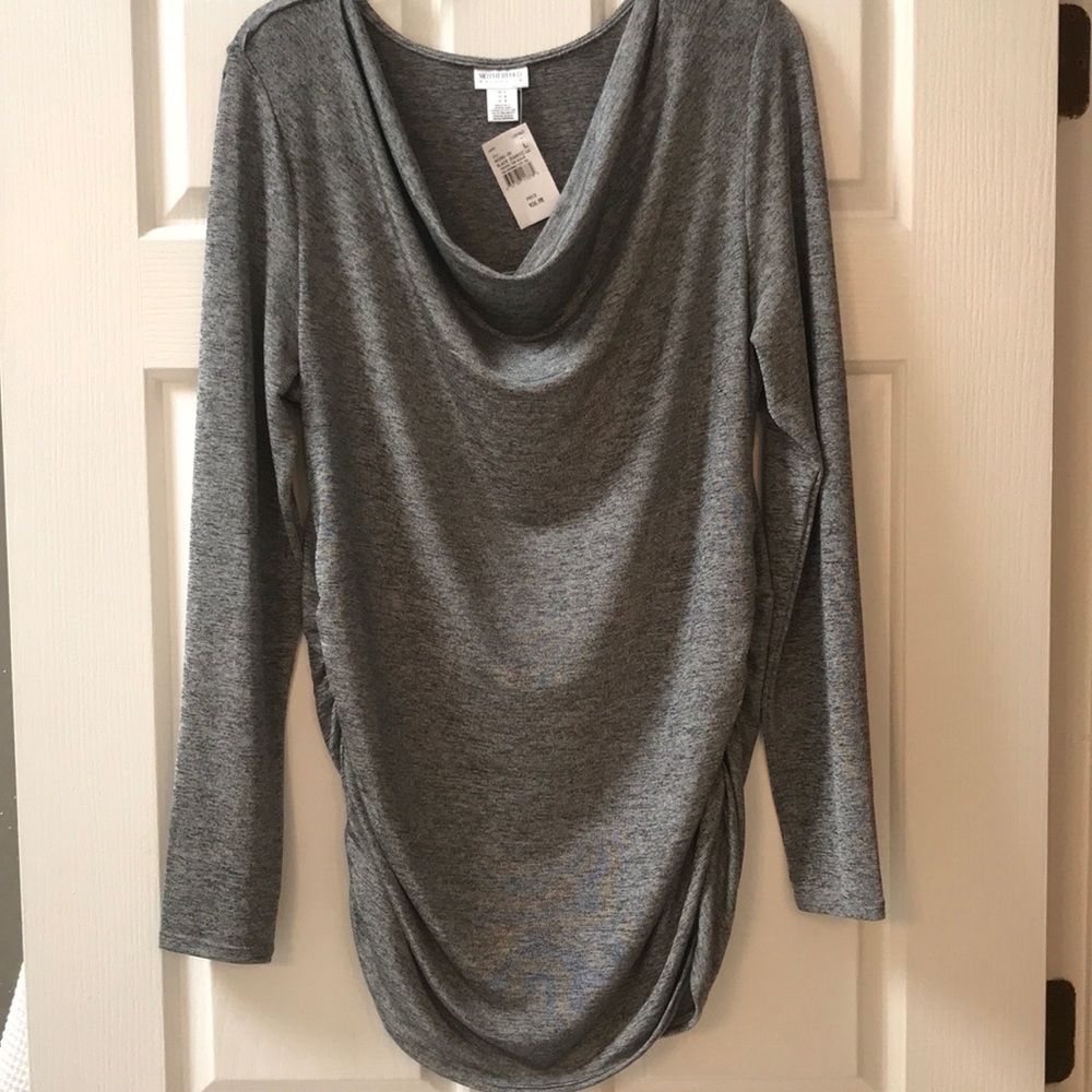 Motherhood Maternity long scoop neck top - size L